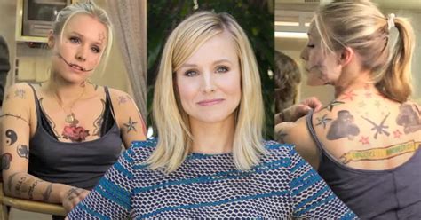 are kristen bell's tattoos real|actress with over 200 tattoos.